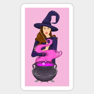 Witch Brewing Potions Magnet